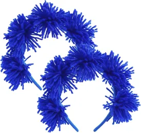 2PC Fluffy Pom Pom Headwear Fuzzy Yarn Headband Halloween Costume Dress up Hair Accessories