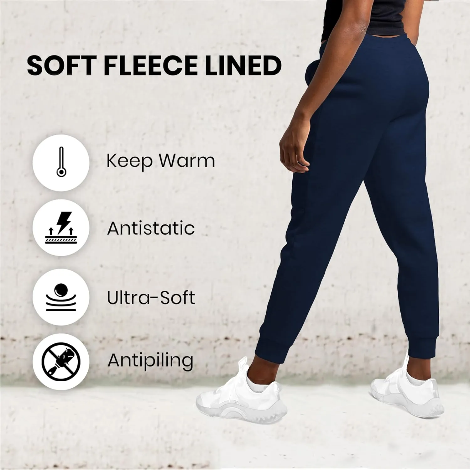 3 Pack Sweatpants Women, Cozy Womens Sweatpants, Fleece Womens Yoga Joggers (Available in Plus)