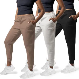 3 Pack Sweatpants Women, Cozy Womens Sweatpants, Fleece Womens Yoga Joggers (Available in Plus)