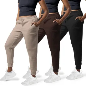 3 Pack Sweatpants Women, Cozy Womens Sweatpants, Fleece Womens Yoga Joggers (Available in Plus)