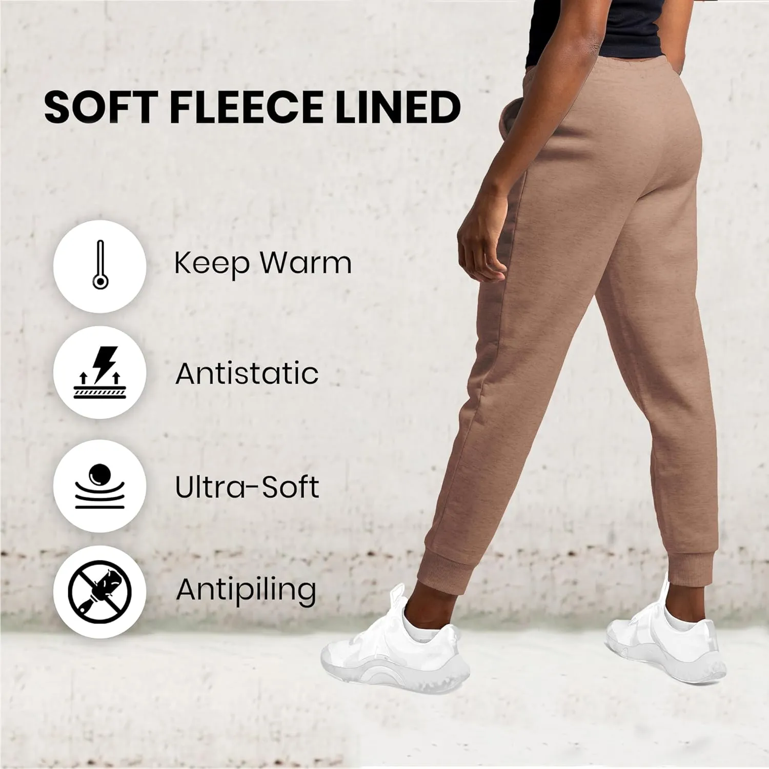 3 Pack Sweatpants Women, Cozy Womens Sweatpants, Fleece Womens Yoga Joggers (Available in Plus)