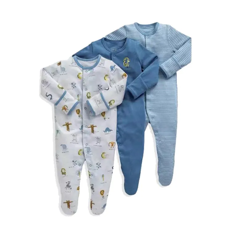 Baby Girls 3-Pack Sleep 'N Play Footies Multi Pack