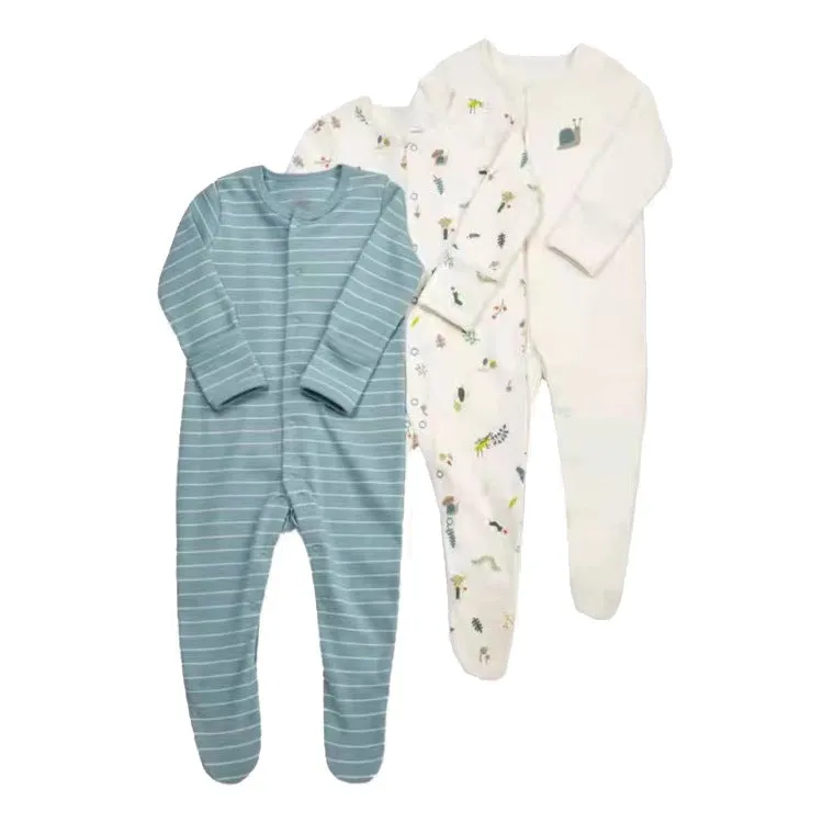 Baby Girls 3-Pack Sleep 'N Play Footies Multi Pack