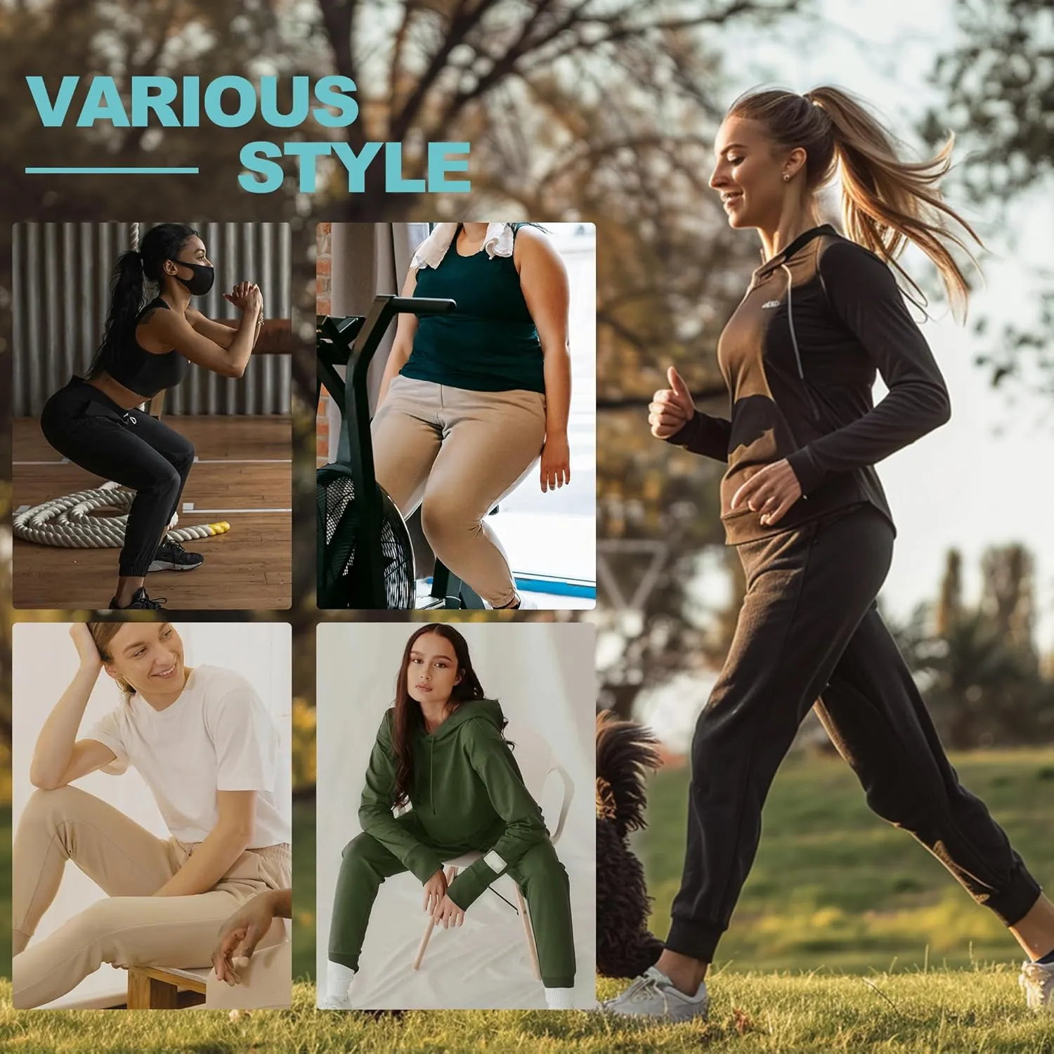 CAMPSNAIL Joggers for Women with Pockets - Womens Sweatpants Yoga Lounge Relaxed-fit Pants for Workout Running