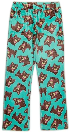 Candy Pink Girls Fleece BANDANA DOG PATTERN Pajama Pants