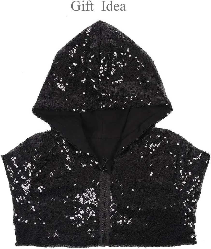 Cilucu Kids Jackets Girls Boys Sequin Zipper Coat Jacket for Toddler Birthday Christmas Clothes