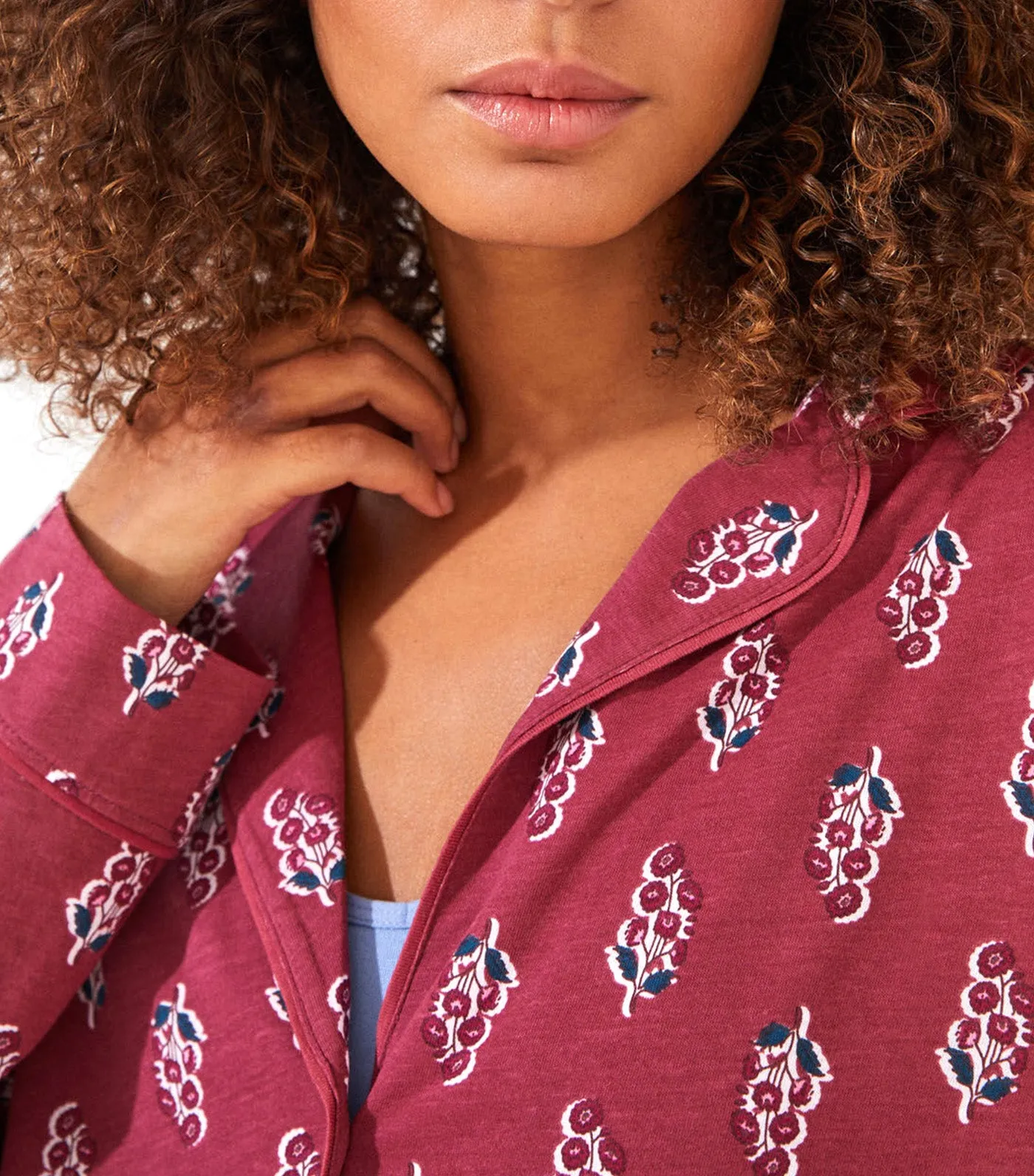 Classic Printed Pajamas Wine