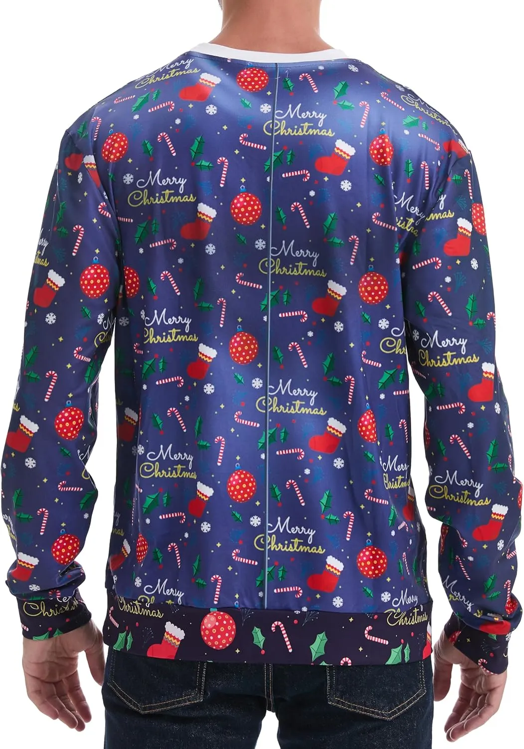 *daisysboutique* Unisex Women Men Christmas Ugly Shirt Funny Halloween 3D Effect Graphic Costume Holiday Pullover