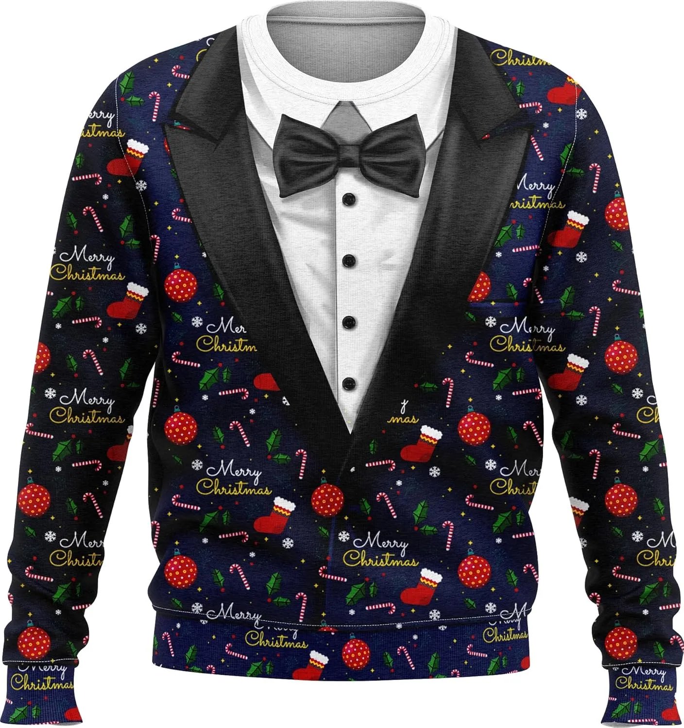 *daisysboutique* Unisex Women Men Christmas Ugly Shirt Funny Halloween 3D Effect Graphic Costume Holiday Pullover