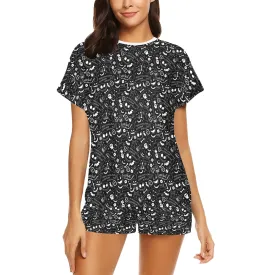 Disney Nightmare Before Christmas Everybody Scream Women's Short Pajama Set