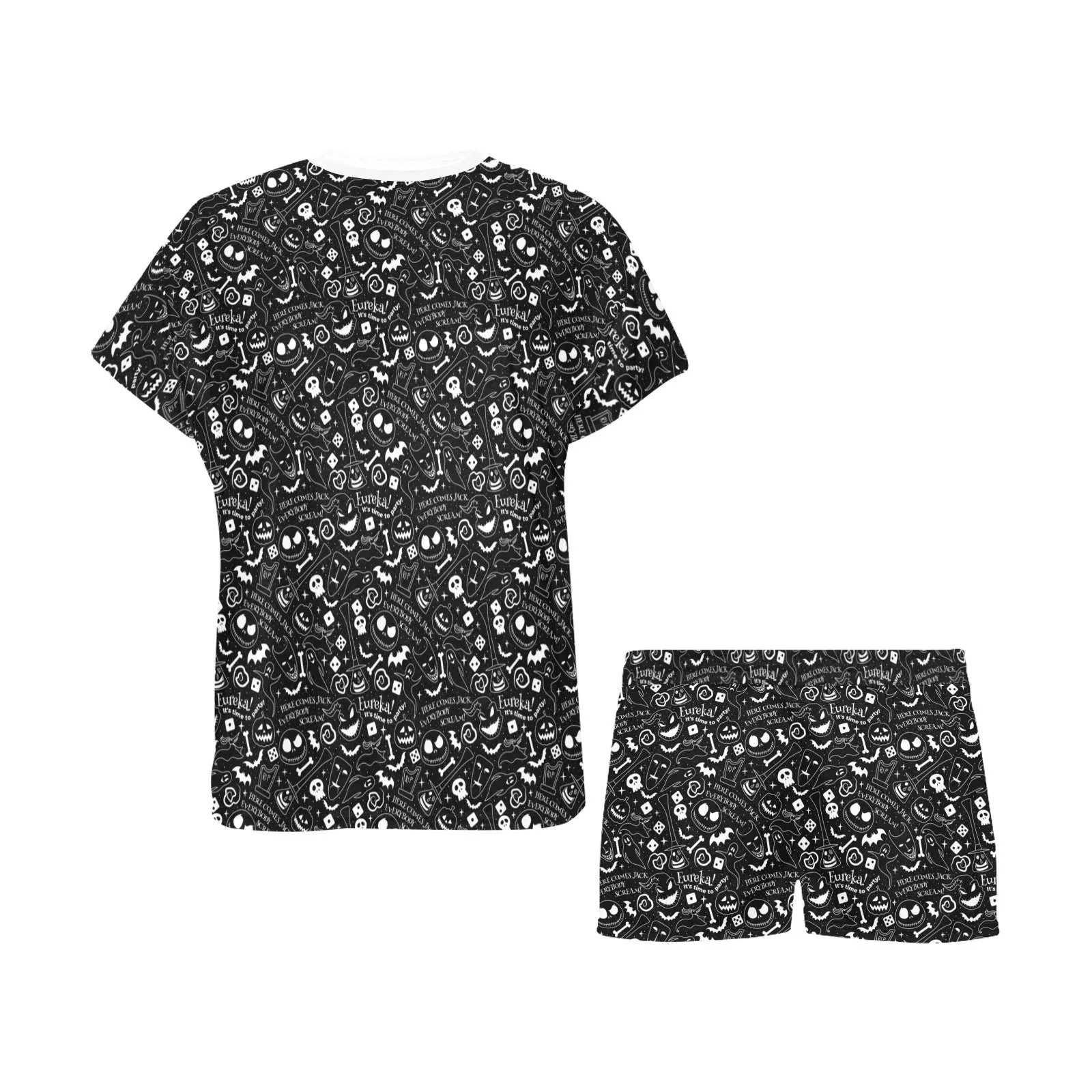 Disney Nightmare Before Christmas Everybody Scream Women's Short Pajama Set