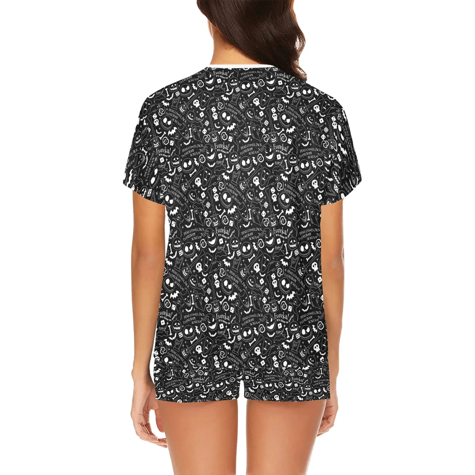 Disney Nightmare Before Christmas Everybody Scream Women's Short Pajama Set