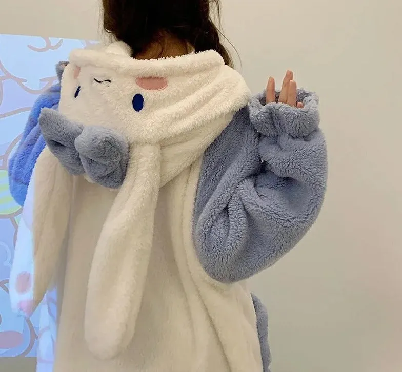 Fuzzy Puppy Pajama Night Dress Set