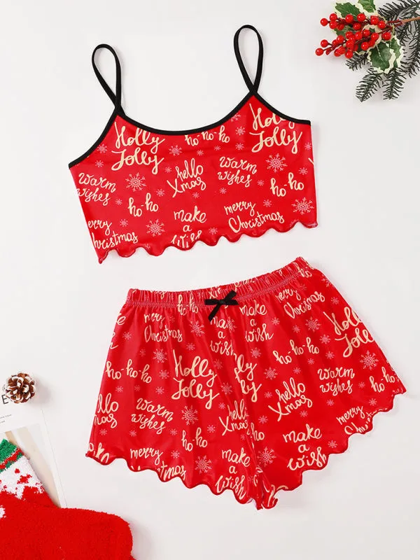 Gingerbread & Snowman Holiday Sleepwear Christmas Pajama Set