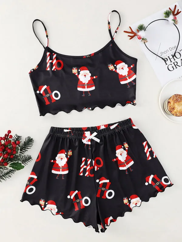 Gingerbread & Snowman Holiday Sleepwear Christmas Pajama Set