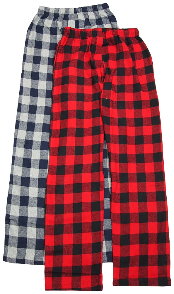 Hanes Mens 2 Pack Flannel Lounge Sleep Pajama Pants