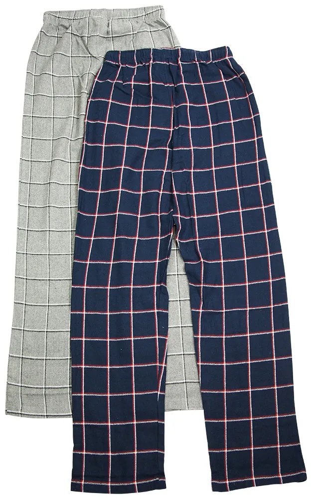 Hanes Mens 2 Pack Flannel Lounge Sleep Pajama Pants