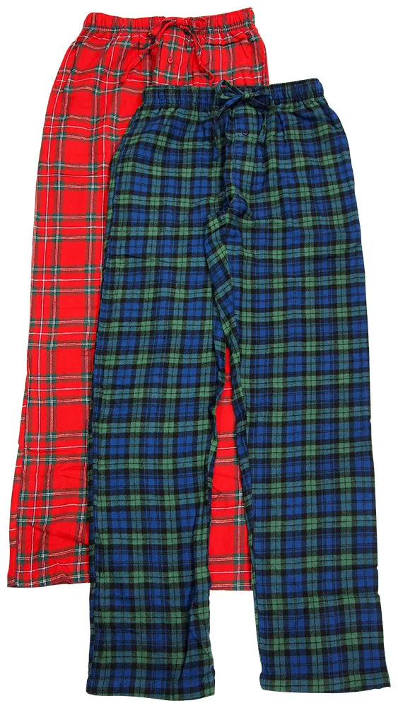 Hanes Mens 2 Pack Flannel Lounge Sleep Pajama Pants