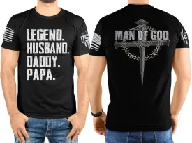 IZI POD - Personalized Papa Kids Grandkids Name T-Shirt for Men,Custom Papa Birthday Christmas for Grandpa