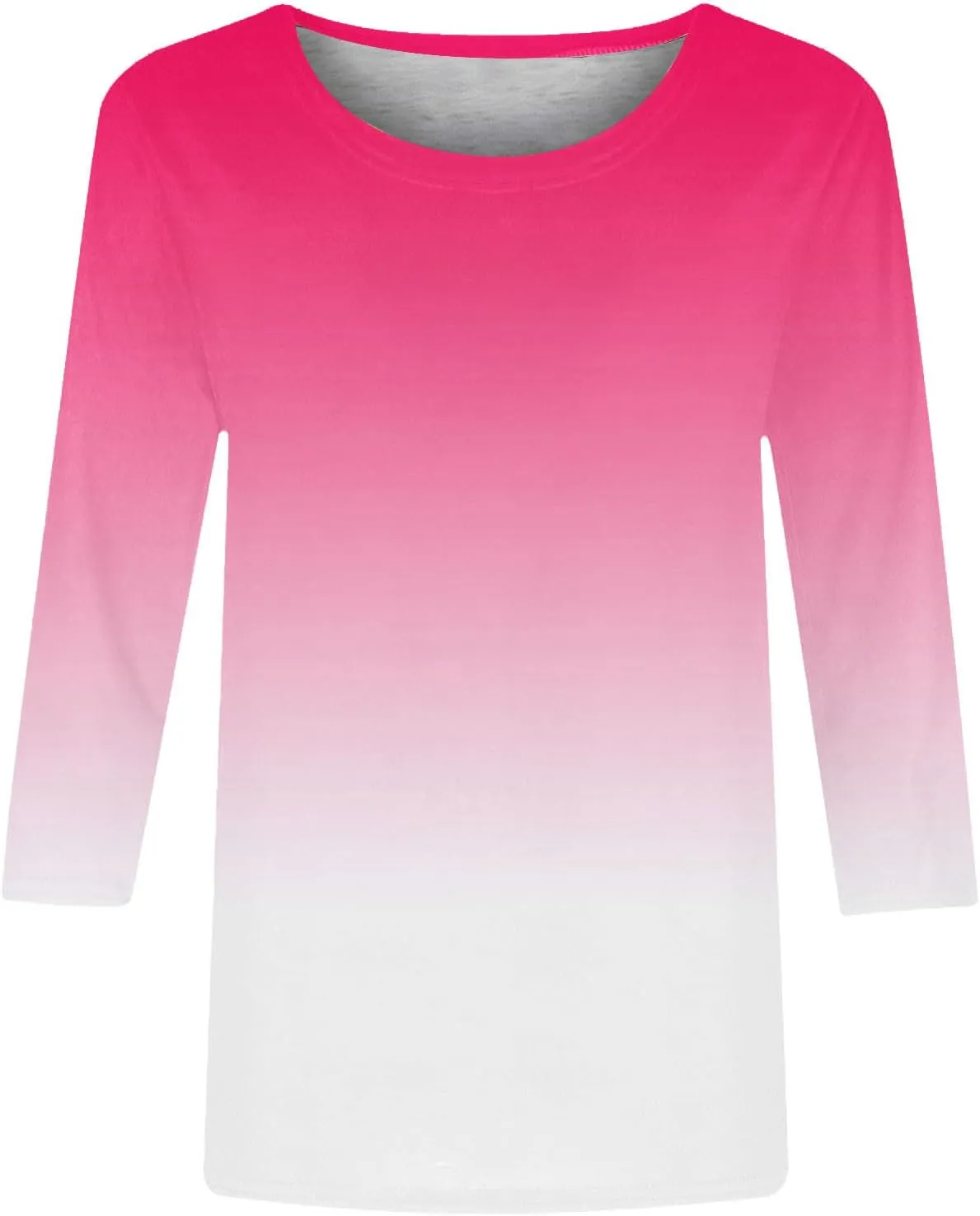 Kuluzego Women 3/4 Sleeve Tshirts Loose Fit Long Tops Tee for Women Crewneck Summer Fall Shirts 2025 Y2K 88