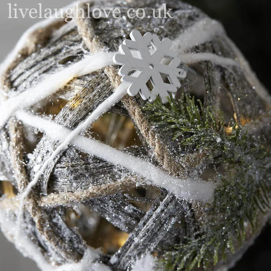 L.E.D Rattan Christmas Sphere