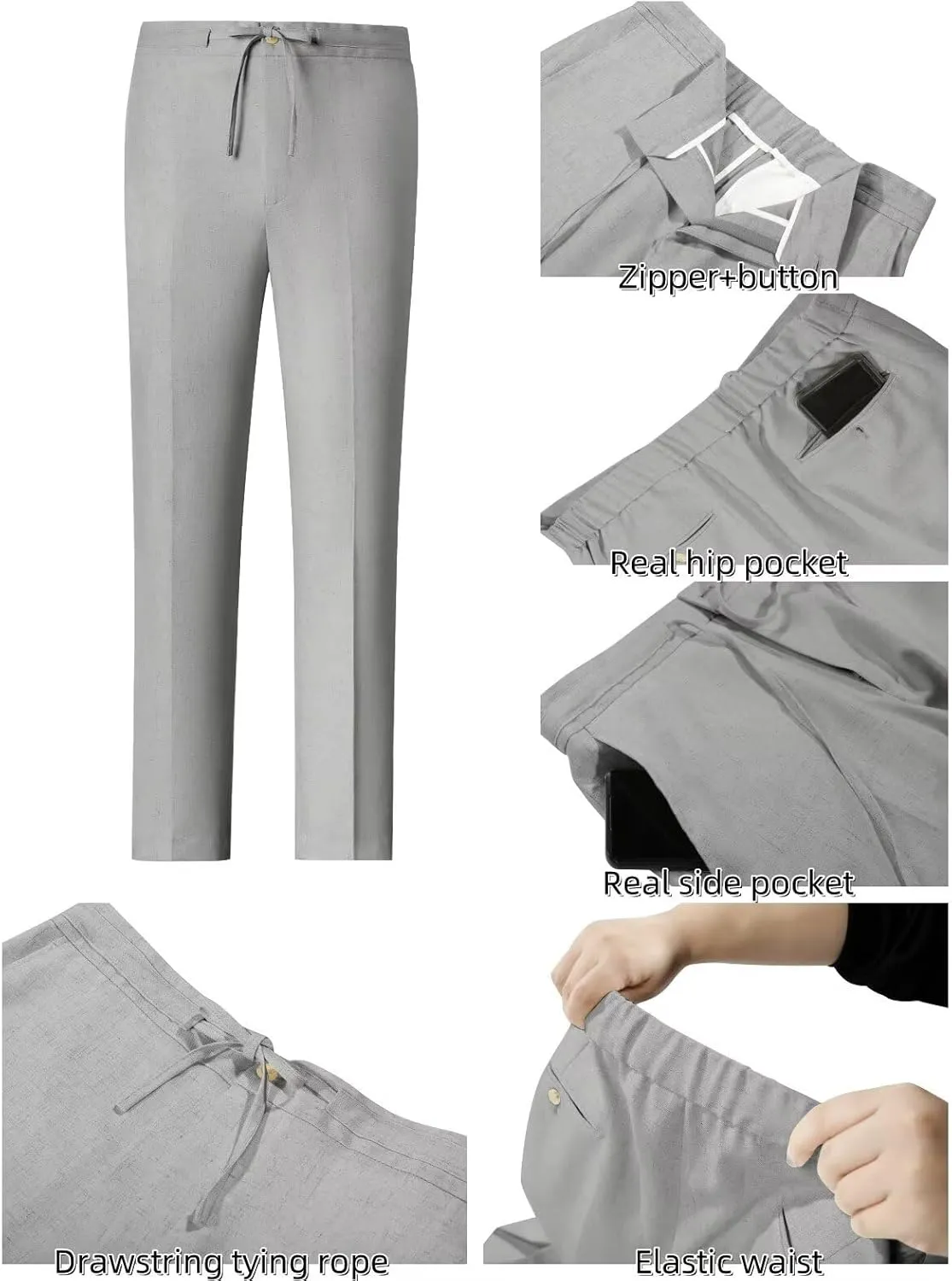 Men Linen Suits 2 Piece Summer Beach Suit Casual Holiday Outfits Lightweight Groomsmen Blazer Pants Set Wedding Prom Tuxedos