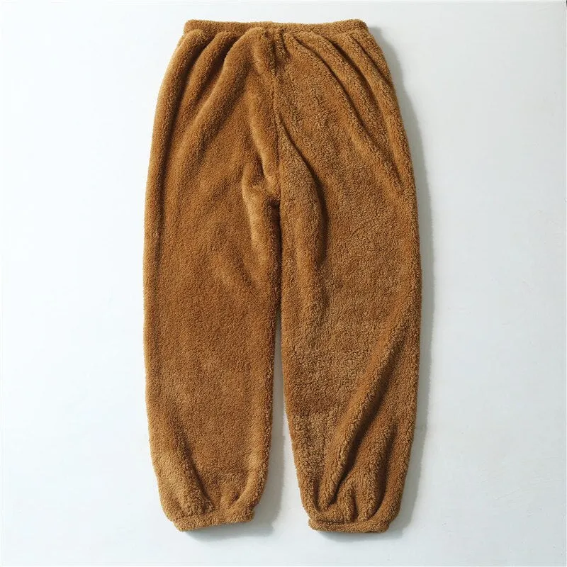 New Winter Flannel mens sleep bottoms thicken warm sweatpants mens pajamas pants comfort Slacks pijamas couple casual trousers