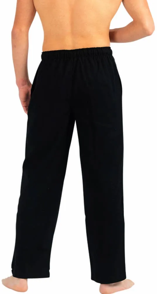 Norty Mens Flannel Pant Black