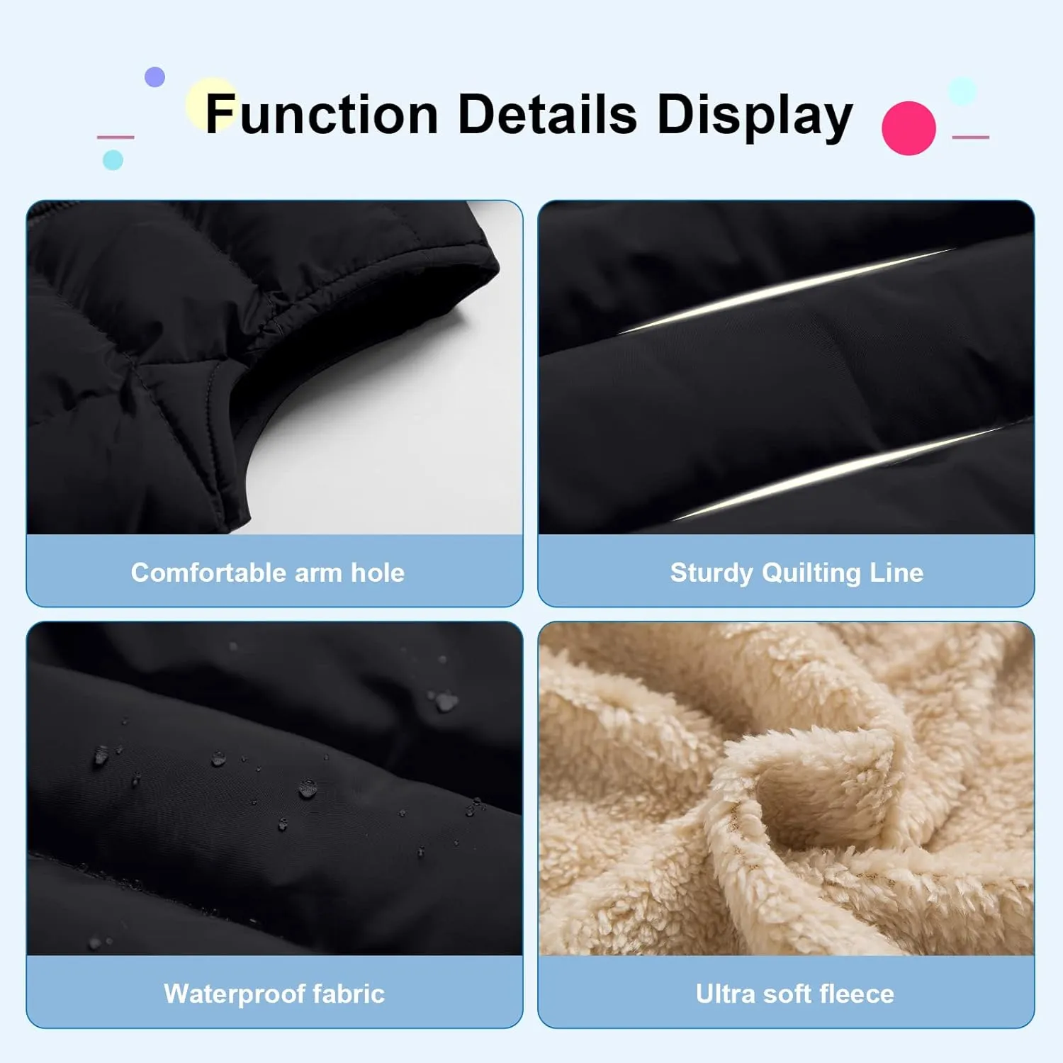 Pursky Girl's and Boy's Hooded Warm Puffer Vest Outerwear Soft Flannel Lined Insulation Waistcoat