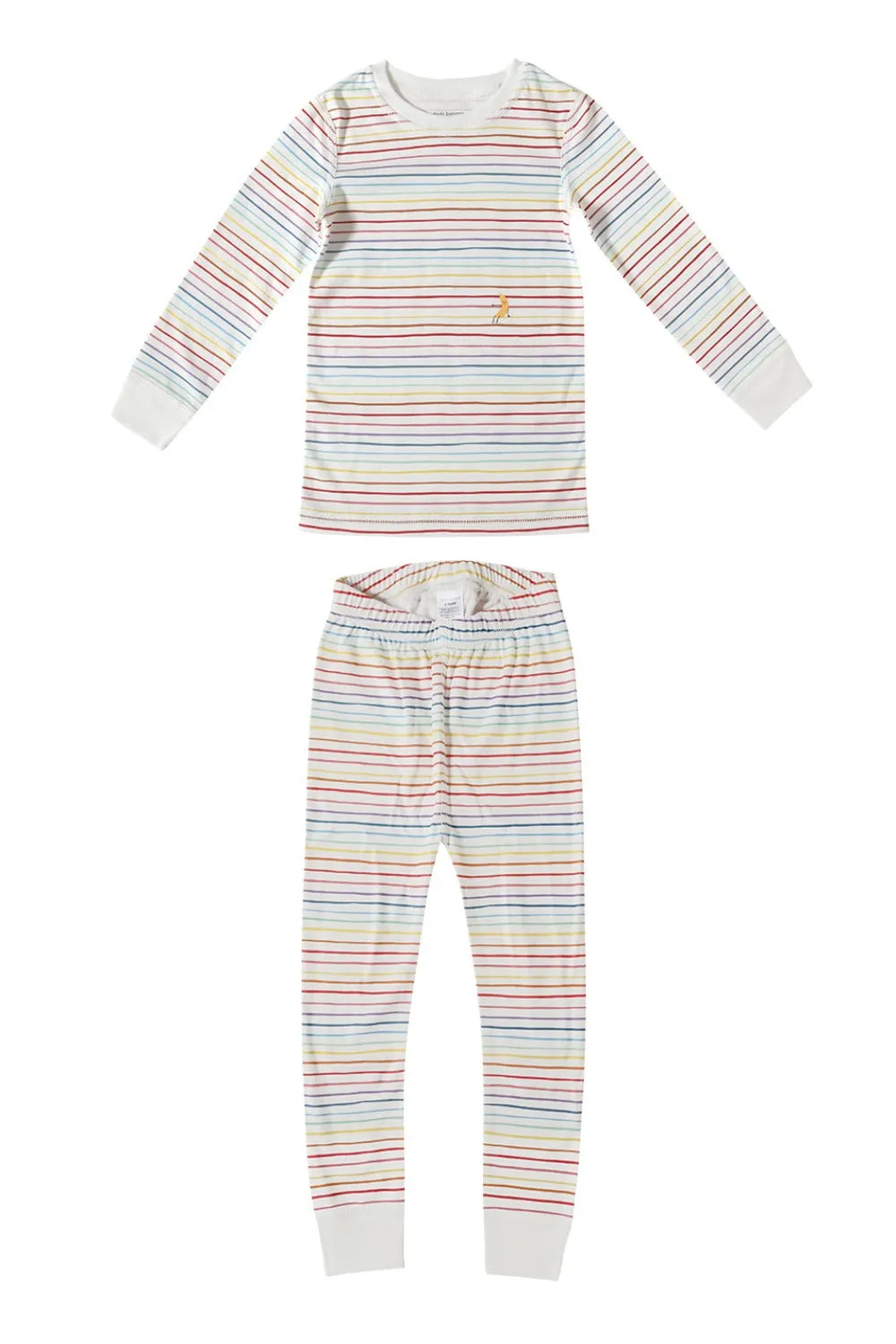 Rainbow Stripe Organic Pima Cotton Pajama Set- 6/12M Only