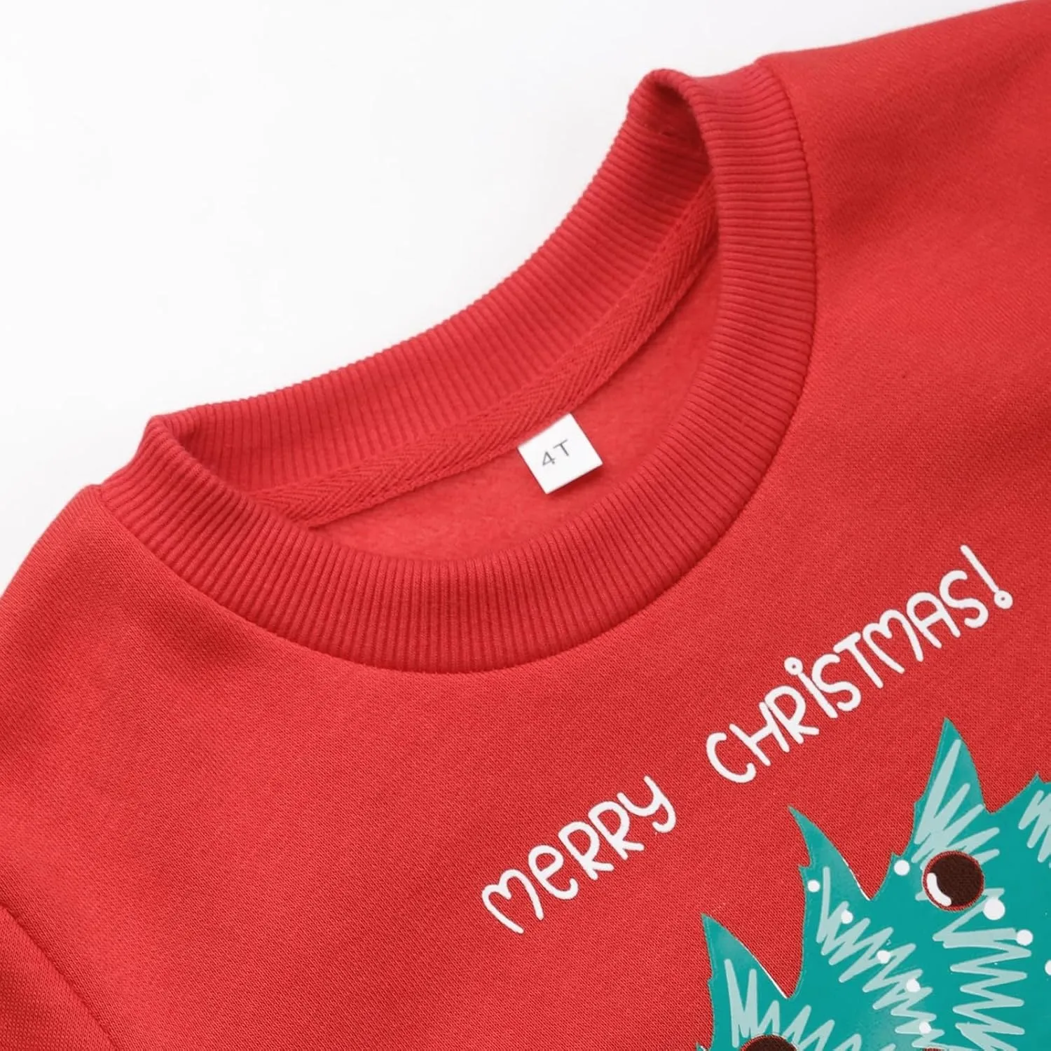 Toddler Boys Girls Christmas Sweatshirts Reindeer Crewneck Fleece Pullover Top Xmas Long Sleeve Winter Clothes 2-7T