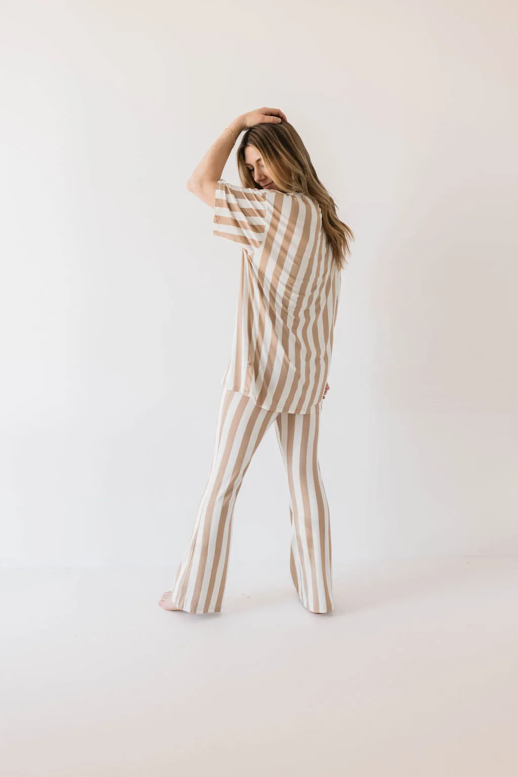 Women's Bamboo Short Sleeve Pajamas  | Kal Stripe