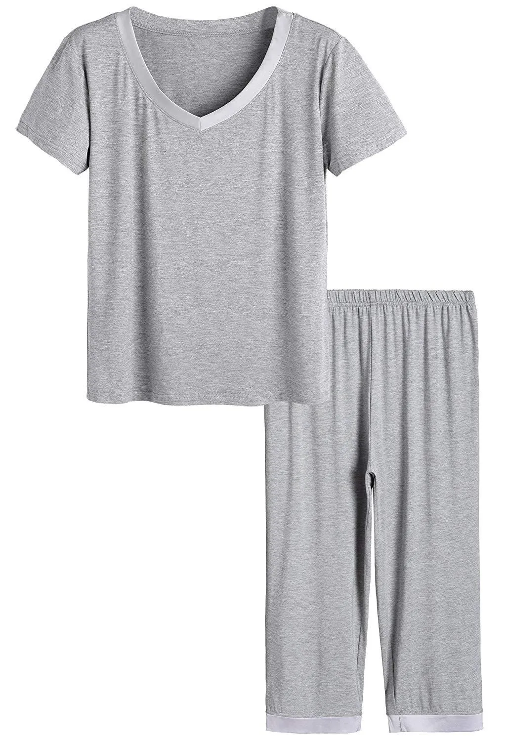 Women’s Bamboo Tops with Capri Pants Pajamas Set