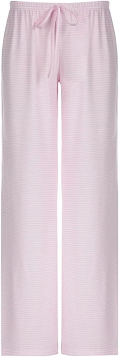 Women's Lounge Striped Wide Leg Pants, Low Rise Baggy Pajama Pants
